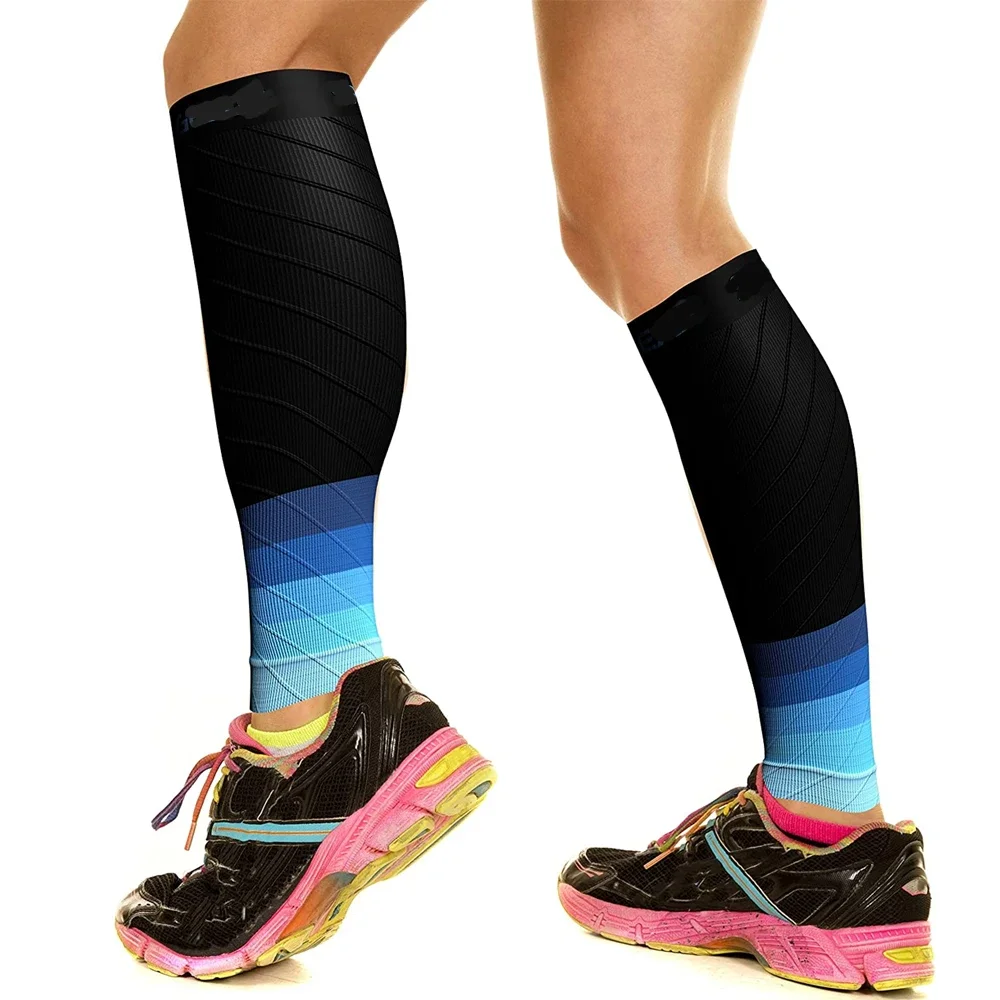 1 Pairs Calf Compression Sleeve for Men Women,Leg Support Footless Compression Socks for Running,Shin Splint Varicose Veins