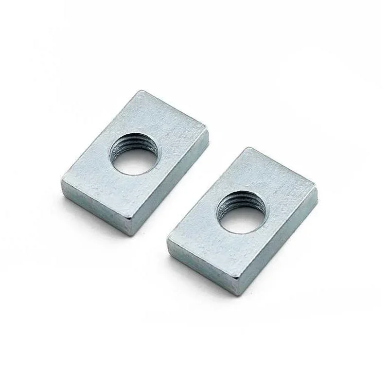 

100pc 8mm Square Nut Rectangular s M8X25X20X5 GB39 Aluminum Profile Accessory Slider Block Thin Carbon Steel Countersunk