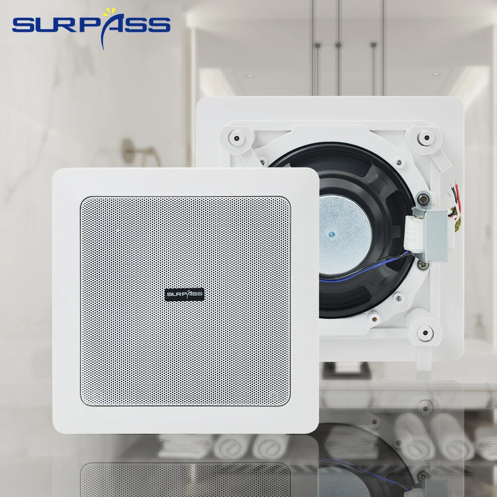 

6 Inch 3/6W Fashion Waterproof Household Embedded Radio Ceiling Speaker Public Broadcast Background Music Loudspeaker for Home