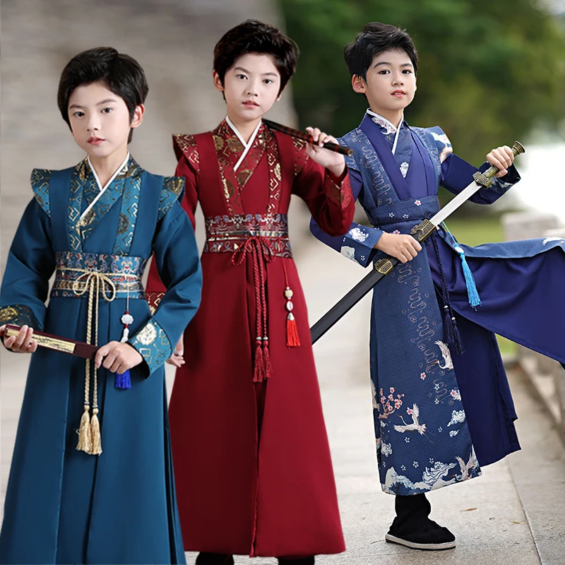 

Boy Hanfu autumn Tang Dynasty Chinese style childe ancient style handsome children's ancient clothes young master clothing