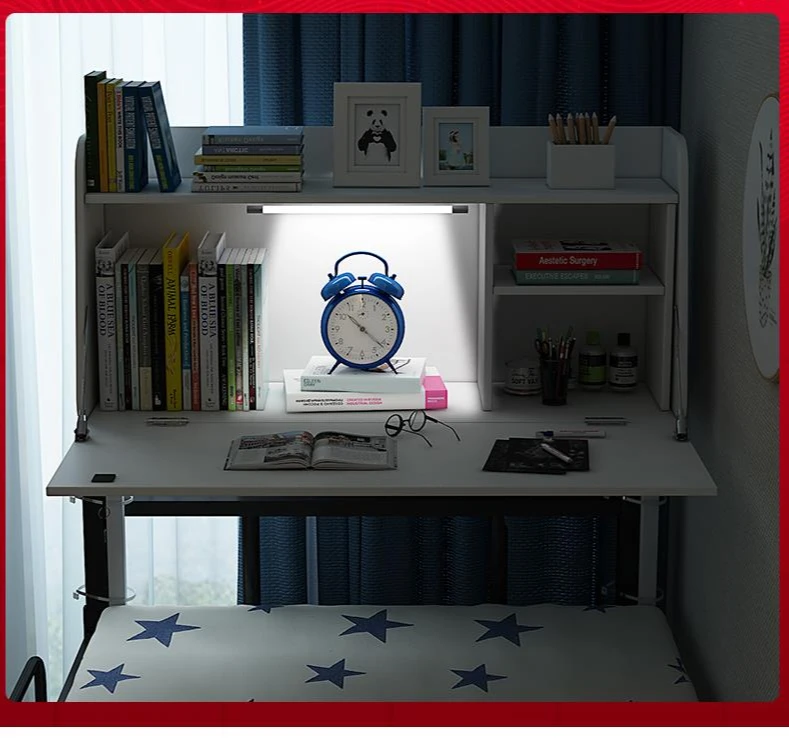 Description Picture 2 of itemBedside Table Dormitory Student Desk Folding Upper Bed Lower Bed Folding Retractable Multifunctional