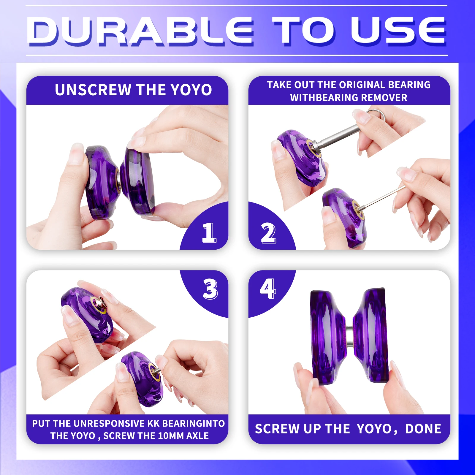 MAGICYOYO Responsive Yoyo for Kids K2 Crystal , Dual Purpose Plastic Yo-Yo  for Beginners, Replacement Unresponsive Ball Bearing - AliExpress