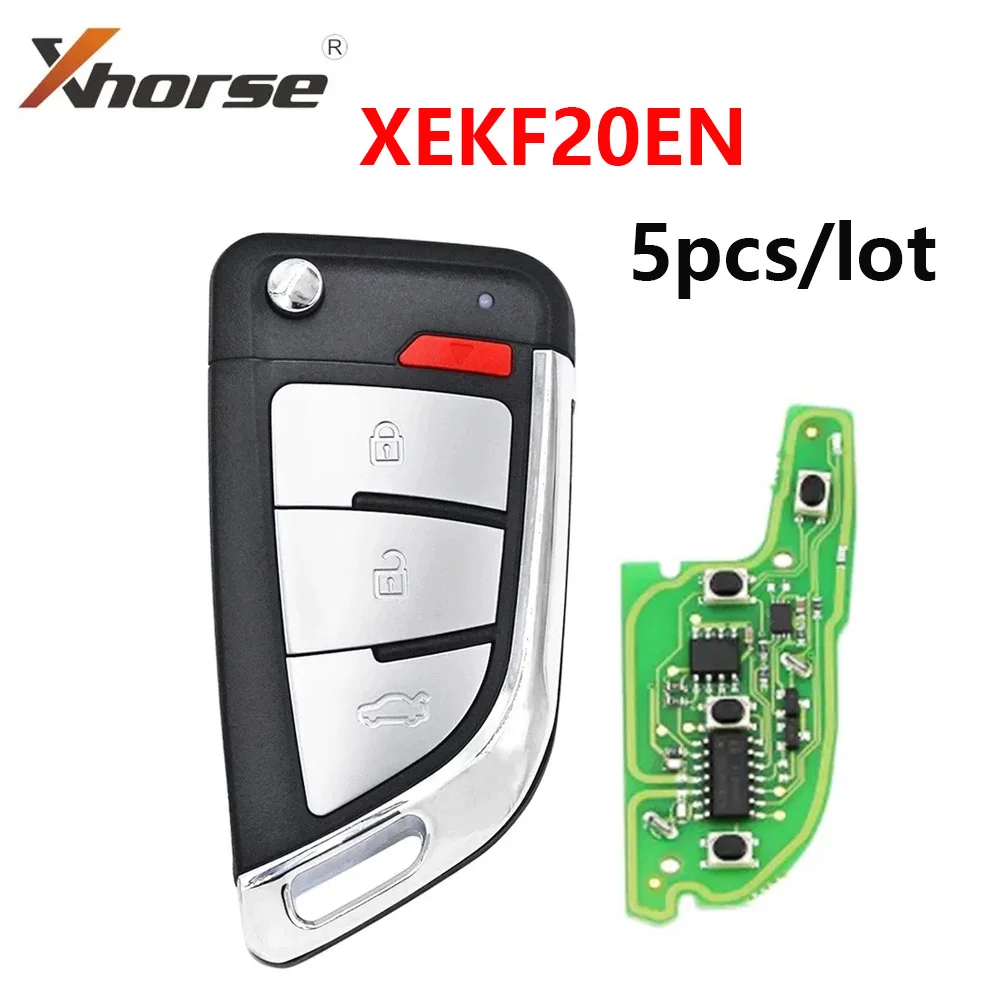 

5 шт./лот Xhorse XEKF20EN VVDI супер удаленный нож стиль 4 кнопки универсальный ключ с XT27A XT27A66 чип для VVDI2/мини ключ инструмент