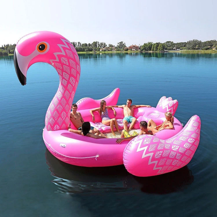 Inflatable six person water mount Inflatable floating island Floating bed.jpg Q90.jpg