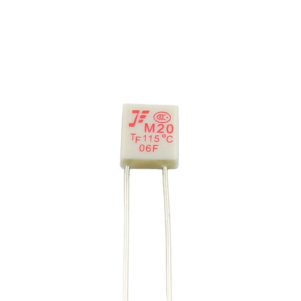10pcsM20CutoffTF115C115DegreeThermalFuse2A250VSquareLink
