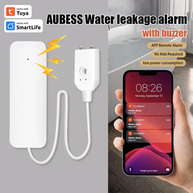 Tuya WiFi / Water Leakage Alarms Sensor Smart Home Security Protection Water Leak Detector Flood Overflow Alarm System 1