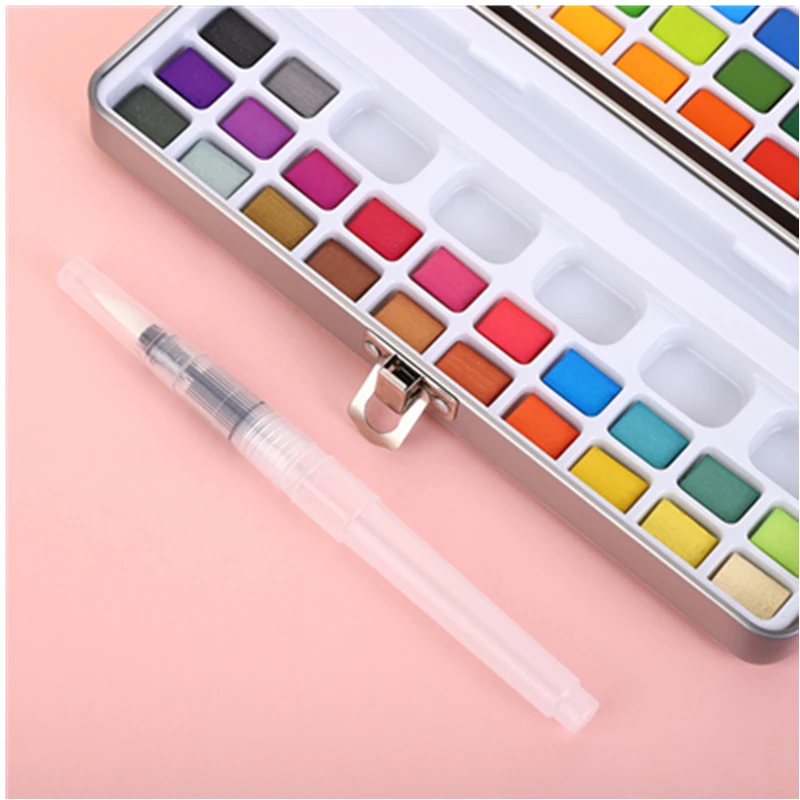 50/72/90/100 Colors Soild Watercolor Set Basic New Glitter Watercolor Paint for Drawing Art Paint Supplies watercolor painting set watercolor paint watercolor pigment