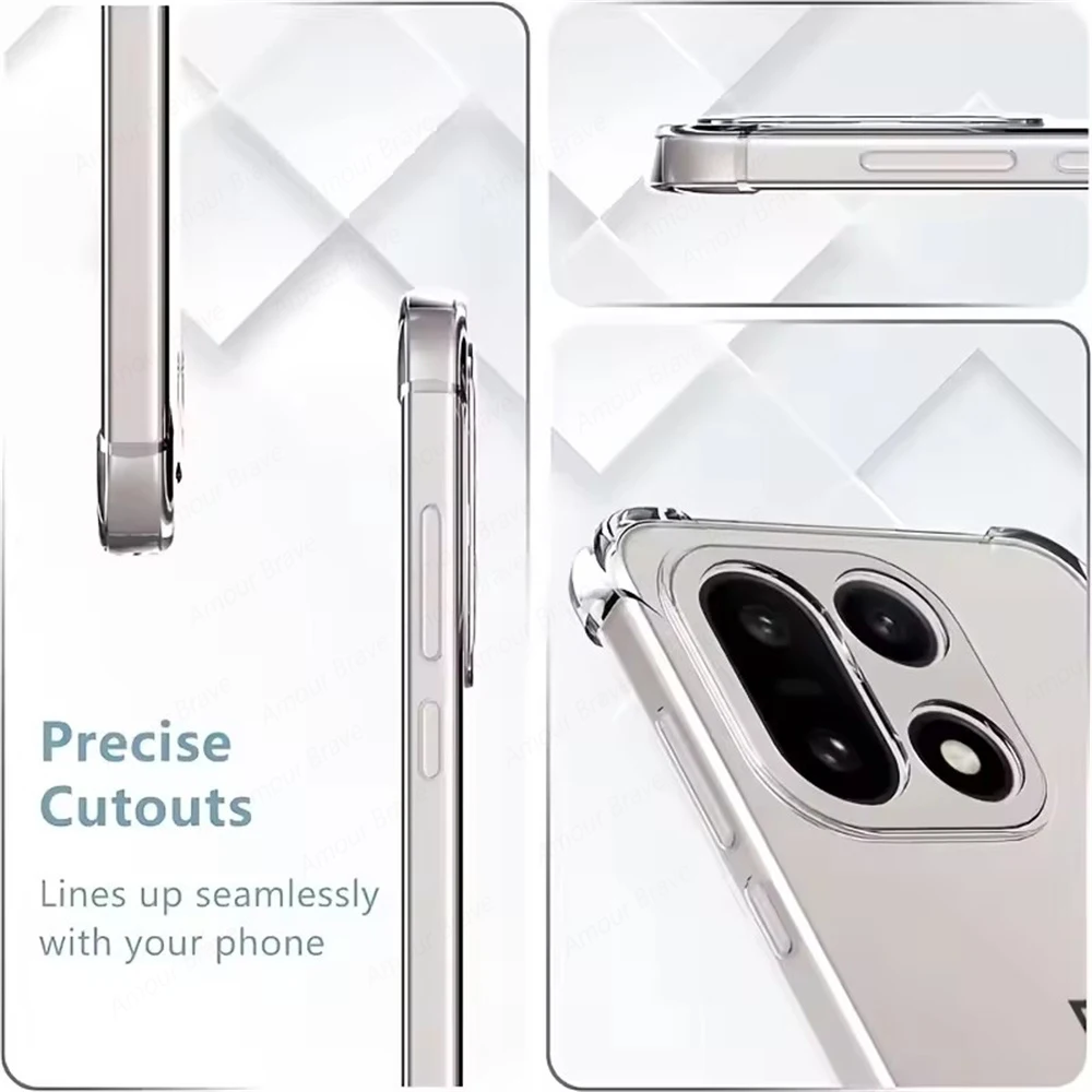 Shockproof Clear TPU Phone Case - Durable Soft  Back Cover