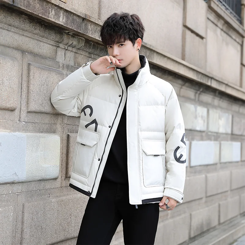 New 2023 Autumn Winter Men's Cotton-Padded Jackets Casual Windproof Warm Parkas Clothes Youth Streetwear Loose Thick Down Coats