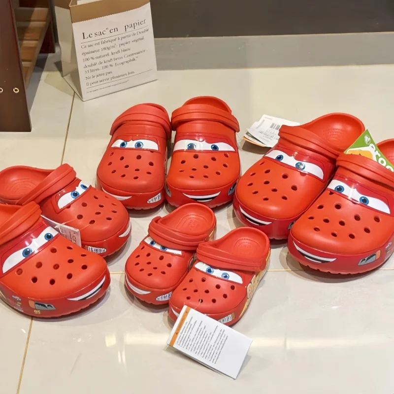 Disney Aoger Lightning Mcqueen Pixar Cartoon Solid Pantofole Impermeabili Scarpe Da Spiaggia All'Aperto Sandali Casual Alla Caviglia Eva Gifts