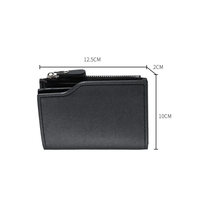 Men Wallet Short PU Leather Male Purse Black Coffee Credit Card Holders with Zipper Men Wallet Money Bag carteira masculina 지갑