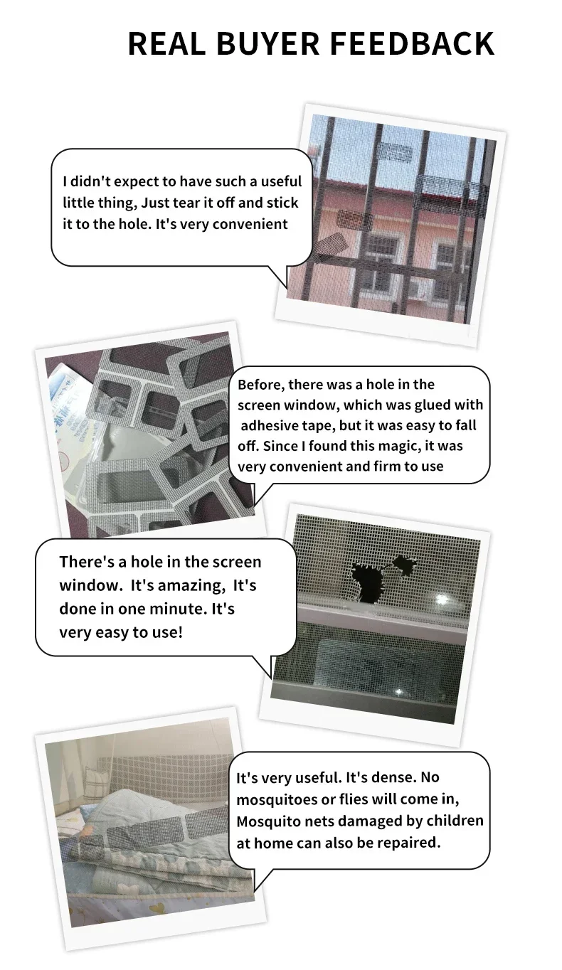 Description Picture 4 of itemWindow 1 Roll Screen Repair Tape Self Adhesive Mesh Tape Window Door Net Broken Holes Repairing Fix Patch Anti Insect Mosquito