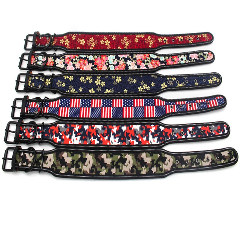 10 Colors Reflective Puppy Big Dog Collar Buckle Adjustable Pet Collar Small Medium Large Dogs Pitbull Leash Dog Chain