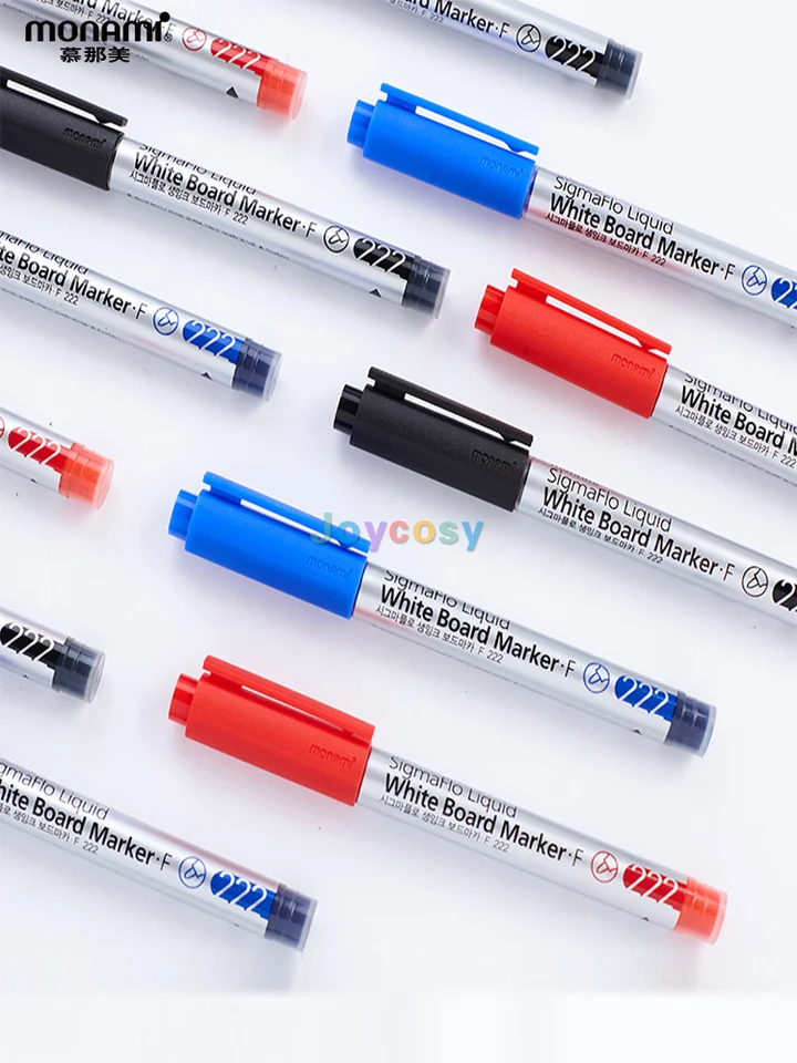 Monami SigmaFlo Liquid 222 White Board Marker F 1.3mm, Dry Erase Markers for  Writing on Whiteboards, for School Office Home - AliExpress