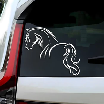 Adesivi per auto carini, interessanti, belli, con cavallo selvaggio, alla moda, personalizzati, impermeabili, con protezione solare, in materiale PVC, 15 cm