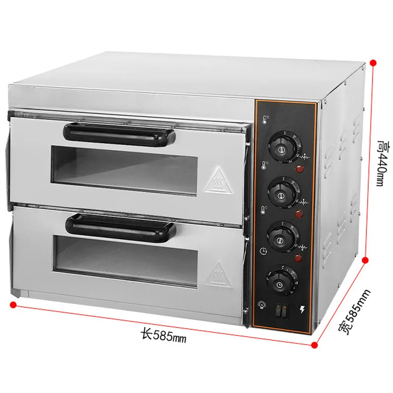 EB-1/2 Electric Pizza Kitchen Food Processor Double Layer Baker Machine Home Appliance Stainless Steel Cuisine Commercial Oven 5