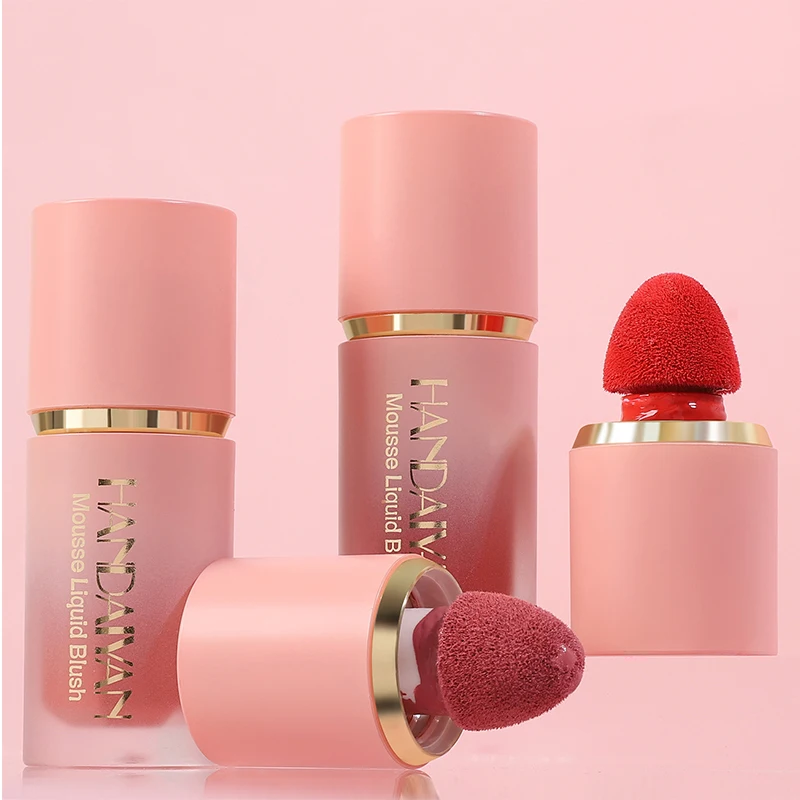 Matte Glitter Face Liquid Blusher Smooth Cheek Eye Mousse Blush Highlighter Stick Rouge Waterproof Contour Makeup liquid blush,facial blusher