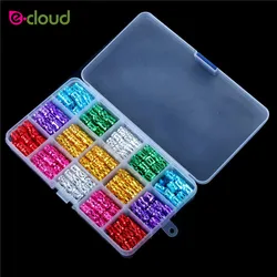 300Pcs Multi Color Deadlocks Hair Metal Rings Aluminum Hair Cuffs Metal Cuffs Hair Braiding Beads Hair Jewelry for Braids