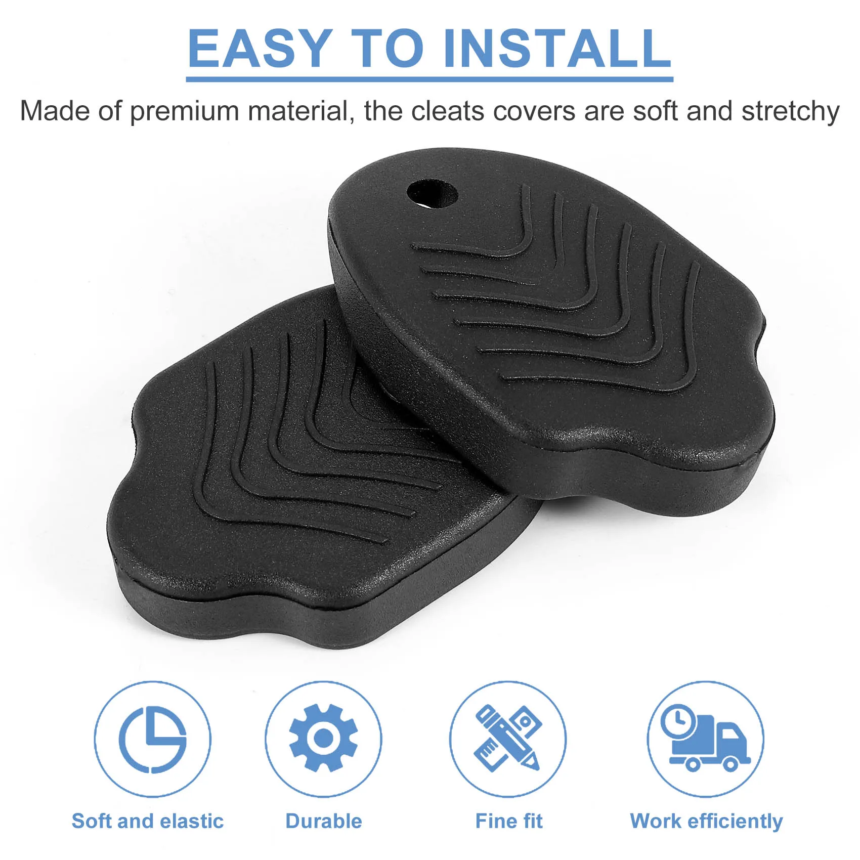 SPD Cleat Covers, Durable Bike Cleat Covers Compatible with Shimano SM-SH51 SPD Cleats, 1Pair