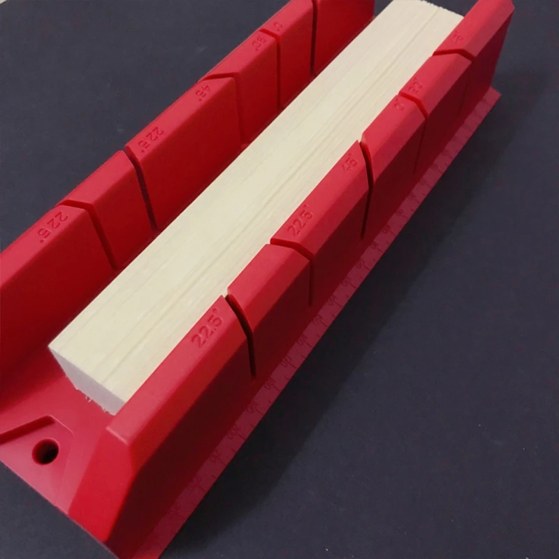 Clamping Mitre Box 10 inches Plastic Saw Storage Miter Box Pruning Hand Saw Wood Cutting Woodworking Tool with Clamp M4YD 5