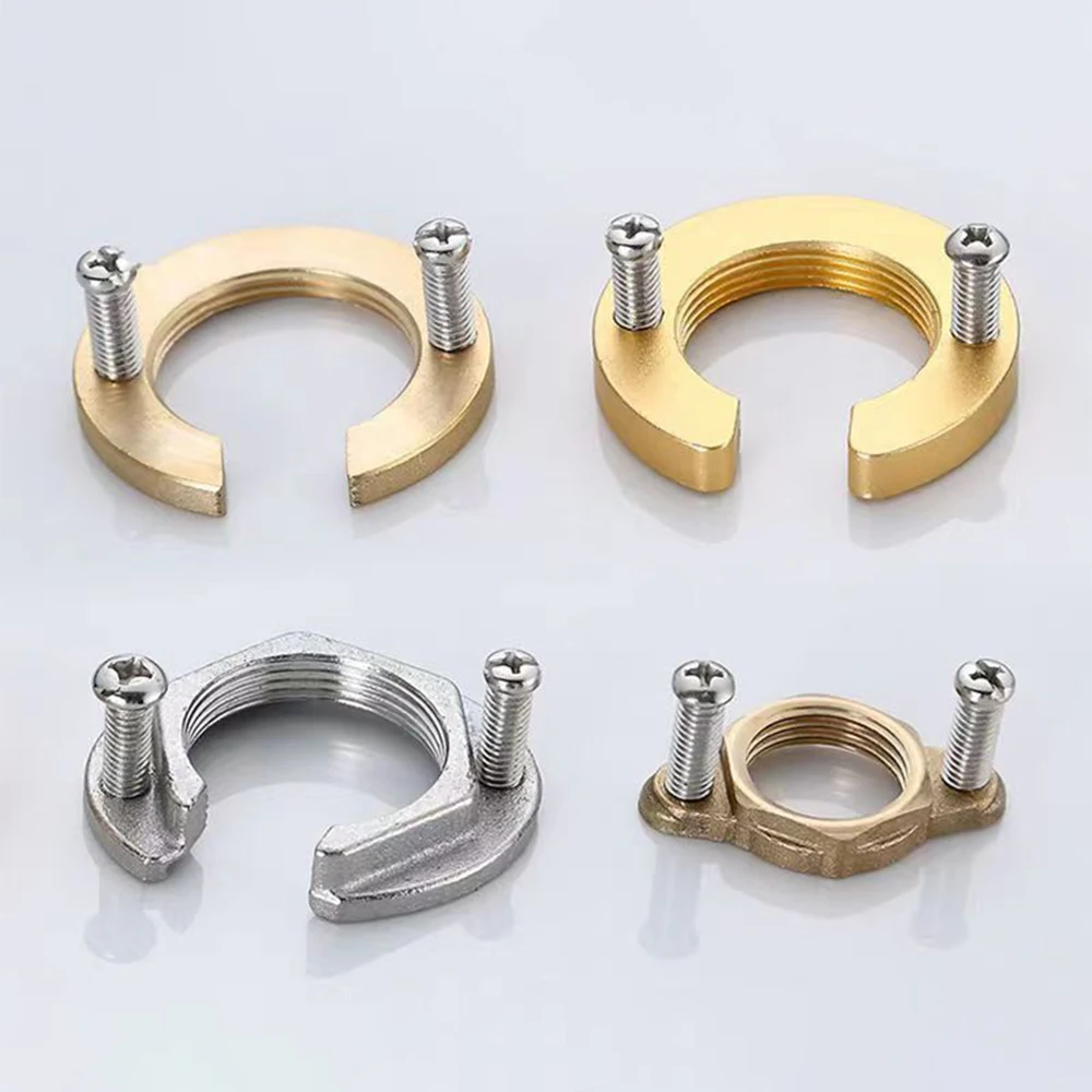 

Hot&Cold Faucet Fixing Tool Set Kitchen Bathroom Wash Basin Anti-loosening Copper Nut Circlip Washer Faucet Fixture Installation