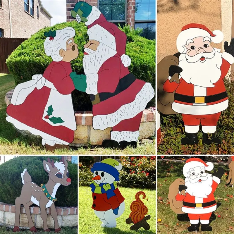 

Christmas Wooden Ornaments Surprise And Interesting Christmas Outdoor Decoration-garden Yard Arts Xmas Gift New Year Dropshippin