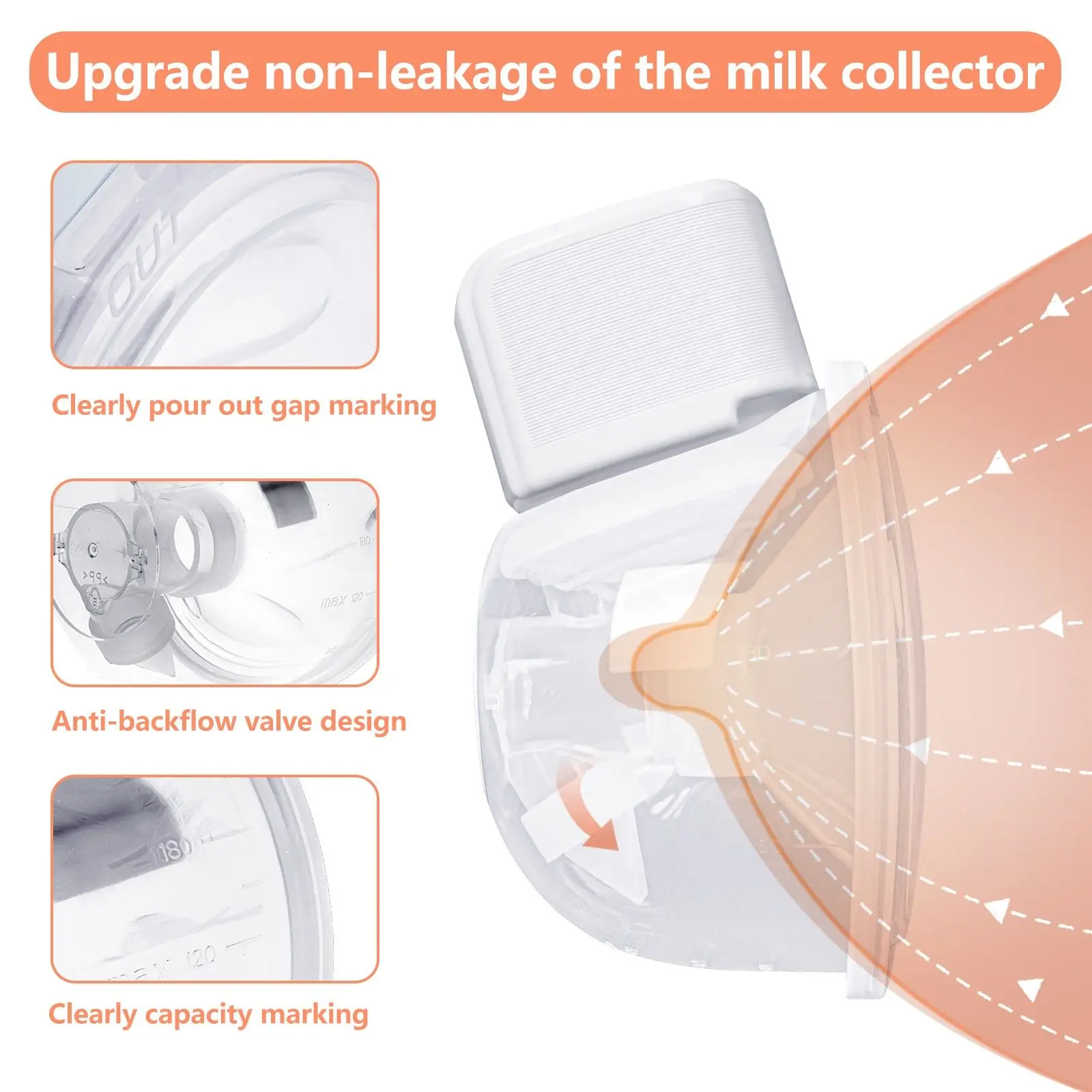 New Upgrade Wearable Breast Pump Hands-Free Electric Breast Pump for Newborn Comfort-Automatic Milk Extractor BPA-Free 5