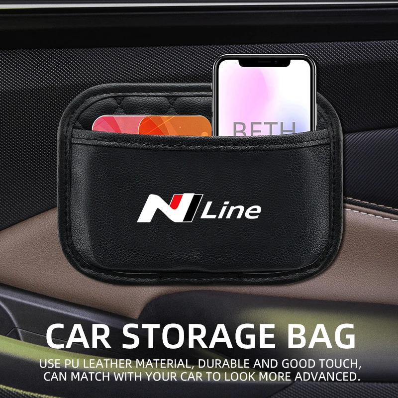Accessori Auto Per Hyundai N Line I10 I30 I20 Sonata Accent Tucson Car Storage Net Bag Phone Paste Net Pocket Supporti Per Cellulare