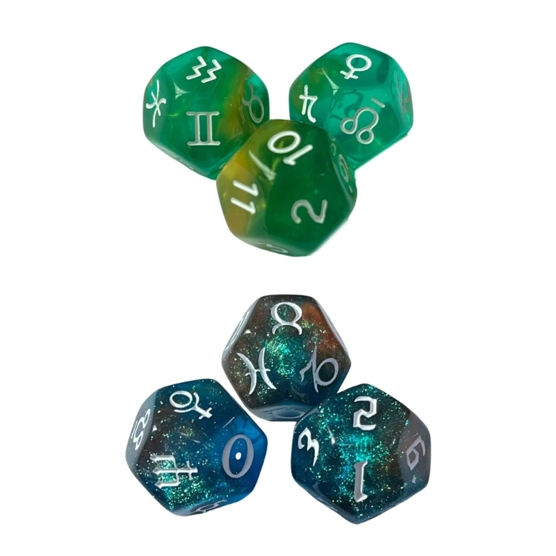 

3x/Set Multifaceted-Constellation Dice-Astrological Dice-Tarot Cards Accessories