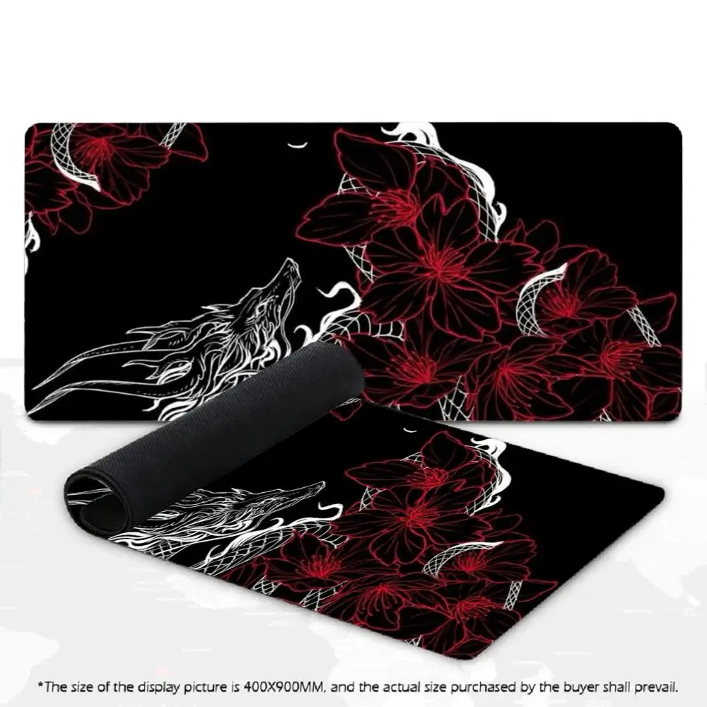 Black White Chinese Dragon Art XXL Gaming Mouse Pad Deskmat Non-Slip Rubber Keyboard Table Mat Cloud Pc Gaming Desk Mats Gamer