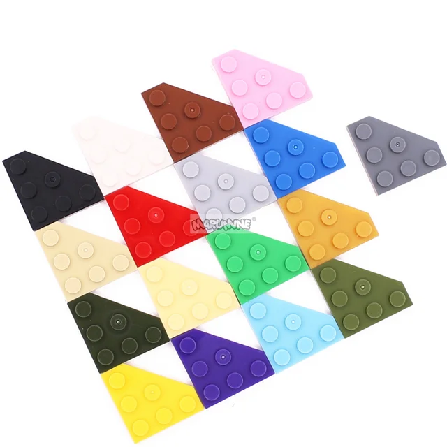Marumine 2450 Wedge Plate 3x3 Cut Corner Compatible Assembles Particles Building Blocks Parts DIY Educational Tech Parts Toys 2