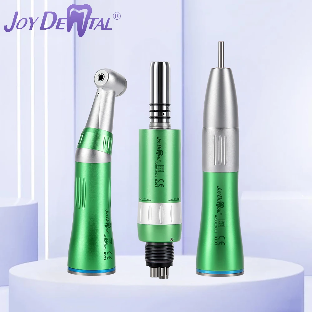 

JOY DENTAL Inner Water Low Speed Handpiece Contra Angle/Straight Handpiece 4 Holes Air Motor Rotation Speed 14,000-20,000 rpm