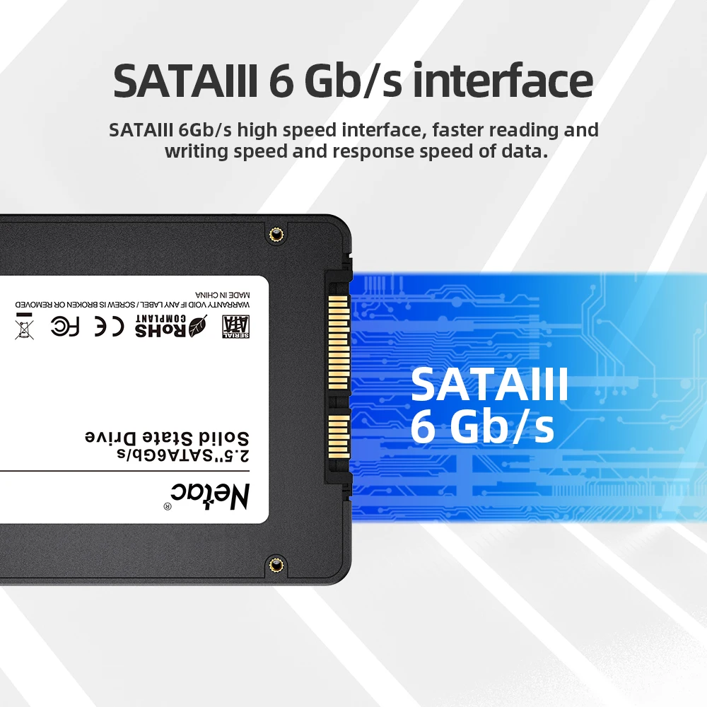 500gb ssd internal hard drive Netac SSD 2.5 SATA3 HDD 120GB 240GB 480GB 128GB 256GB 512GB 1TB 2TB Solid State Drive 6GB/S Internal Hard Disk Drive for Laptop solid state internal hard drive