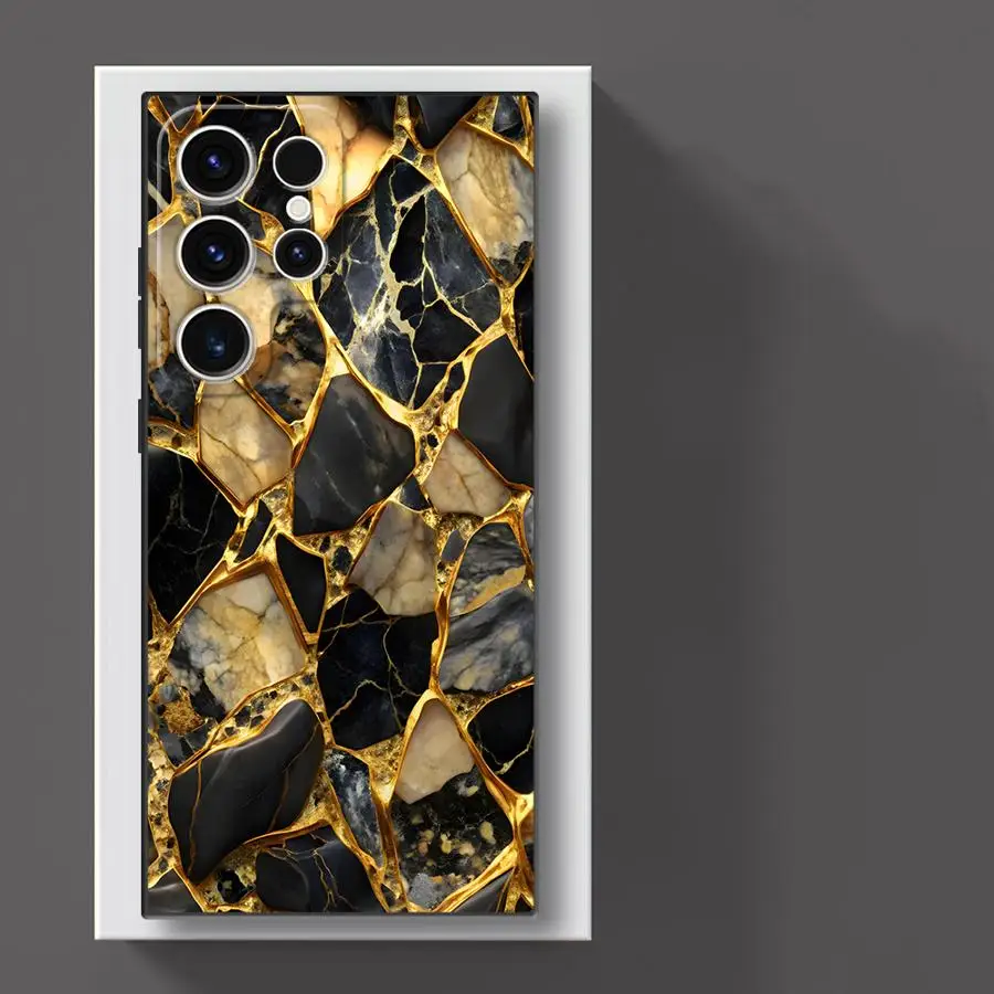 Chic Marble Print Phone Case - Sleek Silicone Cover
