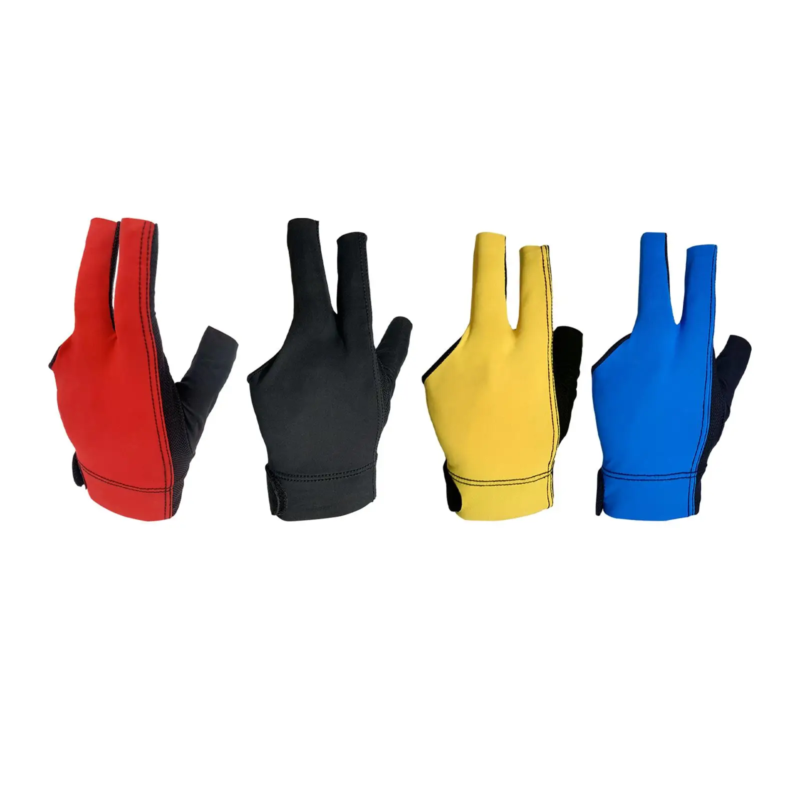 

3 Fingers Billiard Glove Open Pool Cue Glove Lightweight Breathable Universal Cue Separate Finger Gloves Snooker Cue Gloves