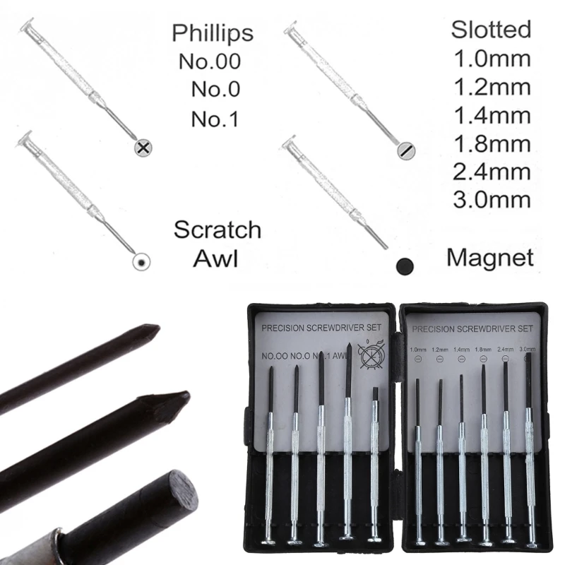 11PCS 정밀 드라이버 세트 미니 장신구 Montres Lunettes Reparations