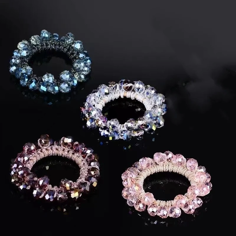 1 Stück Haargummi mit Strassperlen für Damen, Haarschmuck