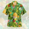 Men's Casual Shirts Parrot 3d Print Shirts Men Fashion Hawaiian Shirt Beach Blouses Short Sleeve Blouse Vocation Lapel Shirt Boy 2