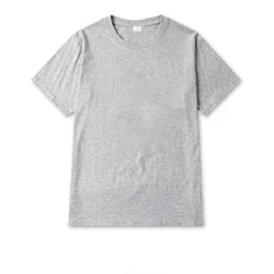 Unisex Custom Design Personalized Harajuku Solid Color Pure Cotton T-Shirt with Logo and Text Printing - XXXL (Grey)