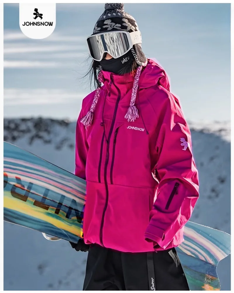 John Snow Winter Men And Women's Ski Jacket Breathable Waterproof Snowboarding Clothing Outdoor Sports Warmth Ski Coat winter ski suit