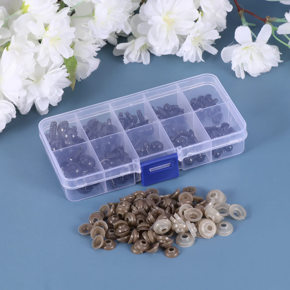 

1 Box/100pcs DIY Crochet Dolls Plush Playthings Animals Accessories for Craft Toys Supplies with Screw Foot