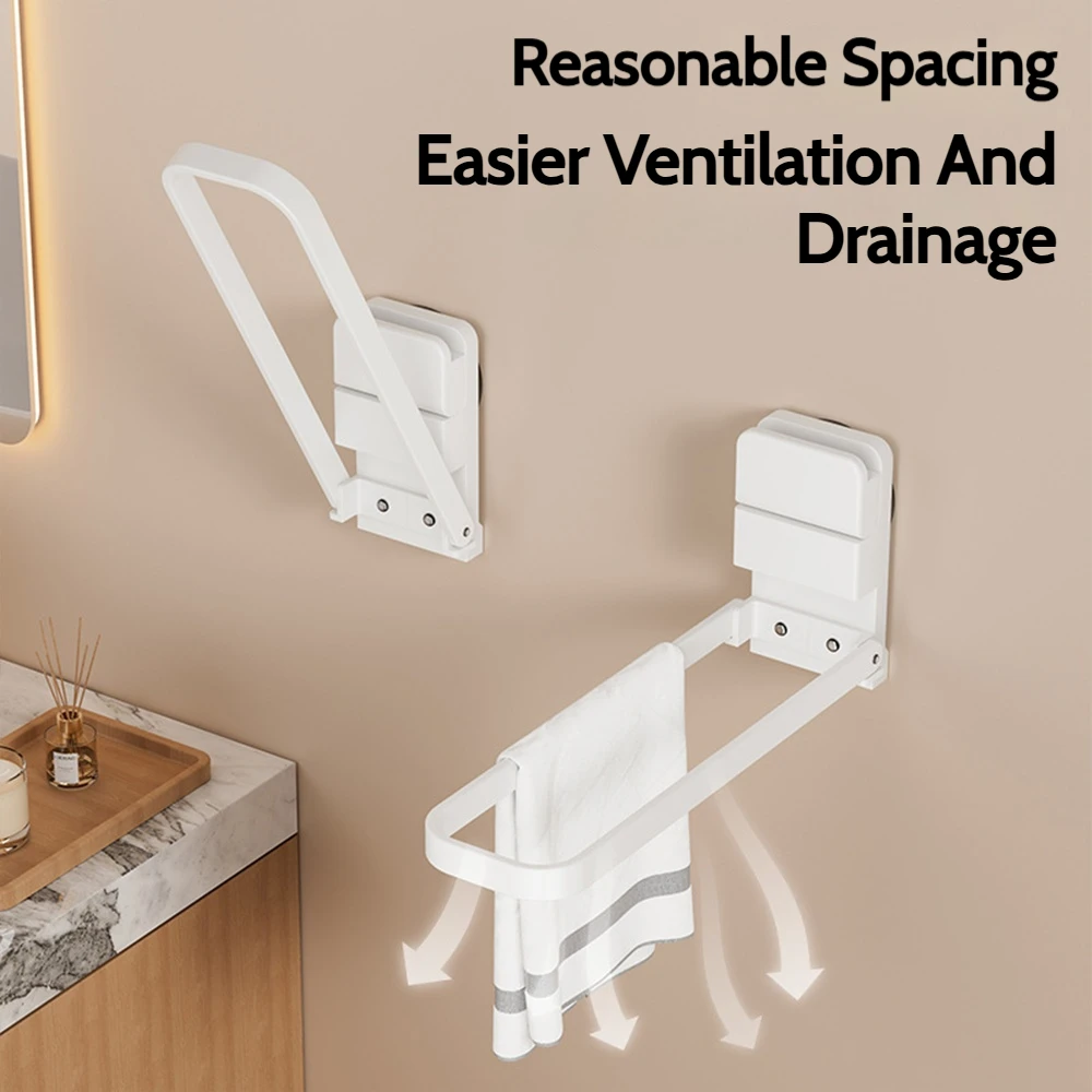 Suction Cup Aluminum Multifunctional Towel Rack Clothes Drying