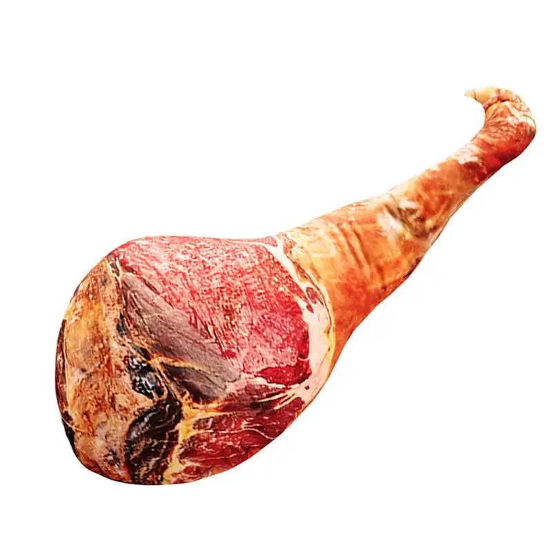 1PC Prank Vivid Ham Pillow Funny Food Pillow Gift Bacon Food Bolster Decoration Bacon Food Throw Pillow Funny Gift(50CM) 6