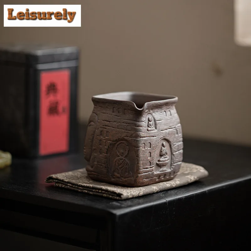 125ml Zen Shadow Buddha Old Rock Tea Pitcher Tea Divider Cha Hai Dispenser Justice Cup Kung Fu Tea Fair Mug Teaset Accessories