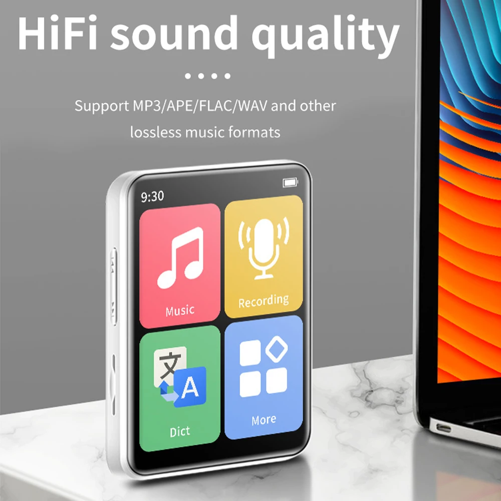 MP3 Player 32GB Bluetooth 5.0 Lossless Music Player HiFi Portable Speaker Built-in HD Speaker Video Voice Recording FM Radio E-Book Reader Supports Up To 128GB - Foto 5