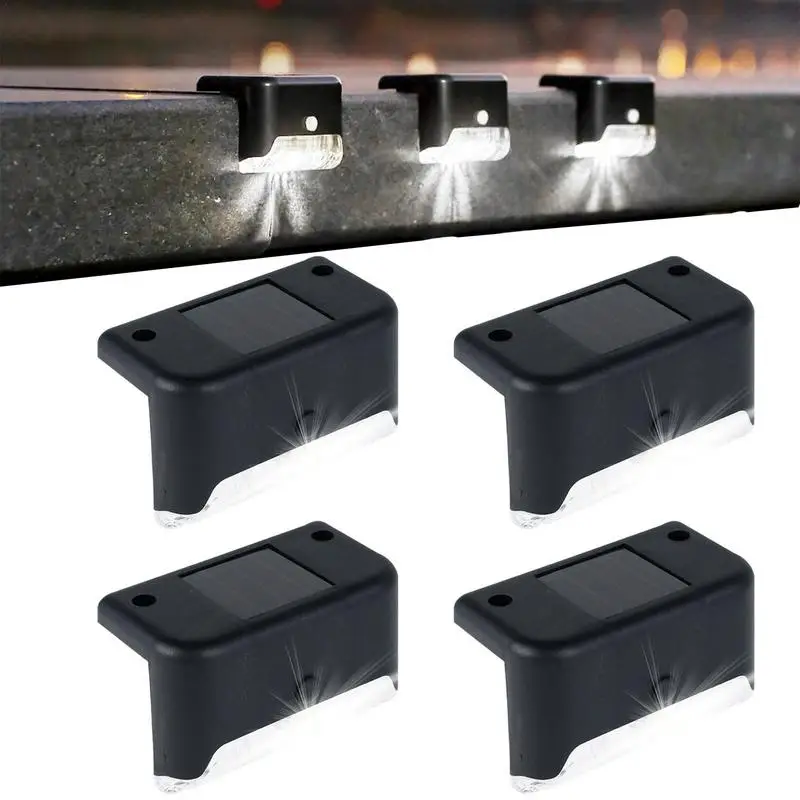 

Solar Fence Lights 4pcs Outdoor Solar Deck Lights Solar Fence Lights Waterproof Outside Lights For Garden Backyard Patio Yard