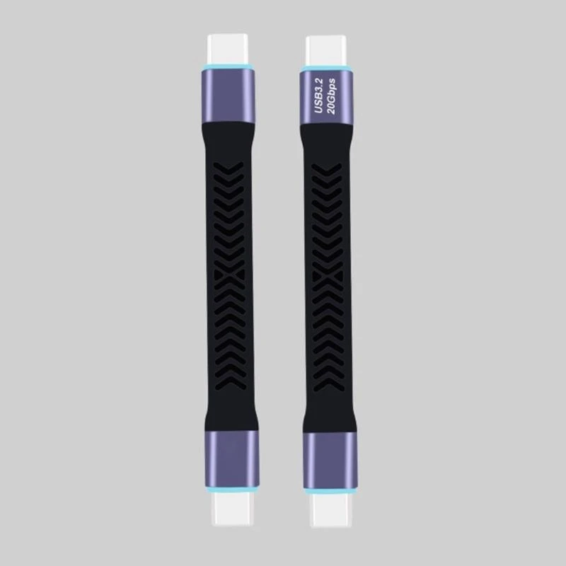 20Gbps High-Speed USB 3.2 Type-C Fast Charging Cable - Compact 10CM Length