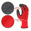 12 Pairs Breathable & Durable Safety Gloves - Crinkle Latex Grip, Unisex, Perfect for Construction, Gardening, Landscaping 6