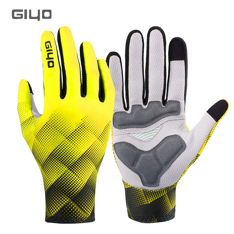 Guanti Lunghi MTB Giyo Touch Screen – Gel Anti-vibrazione Per Bici, Equitazione, Corsa, Unisex