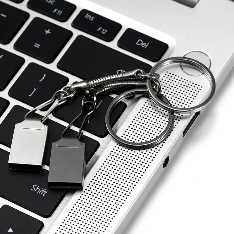 Mini USB Flash Drives 64GB Silver Pen Drive 32GB Fashion Memory Stick Metal Free Key Chain Pendrive Black Storage Devices 16GB images - 6